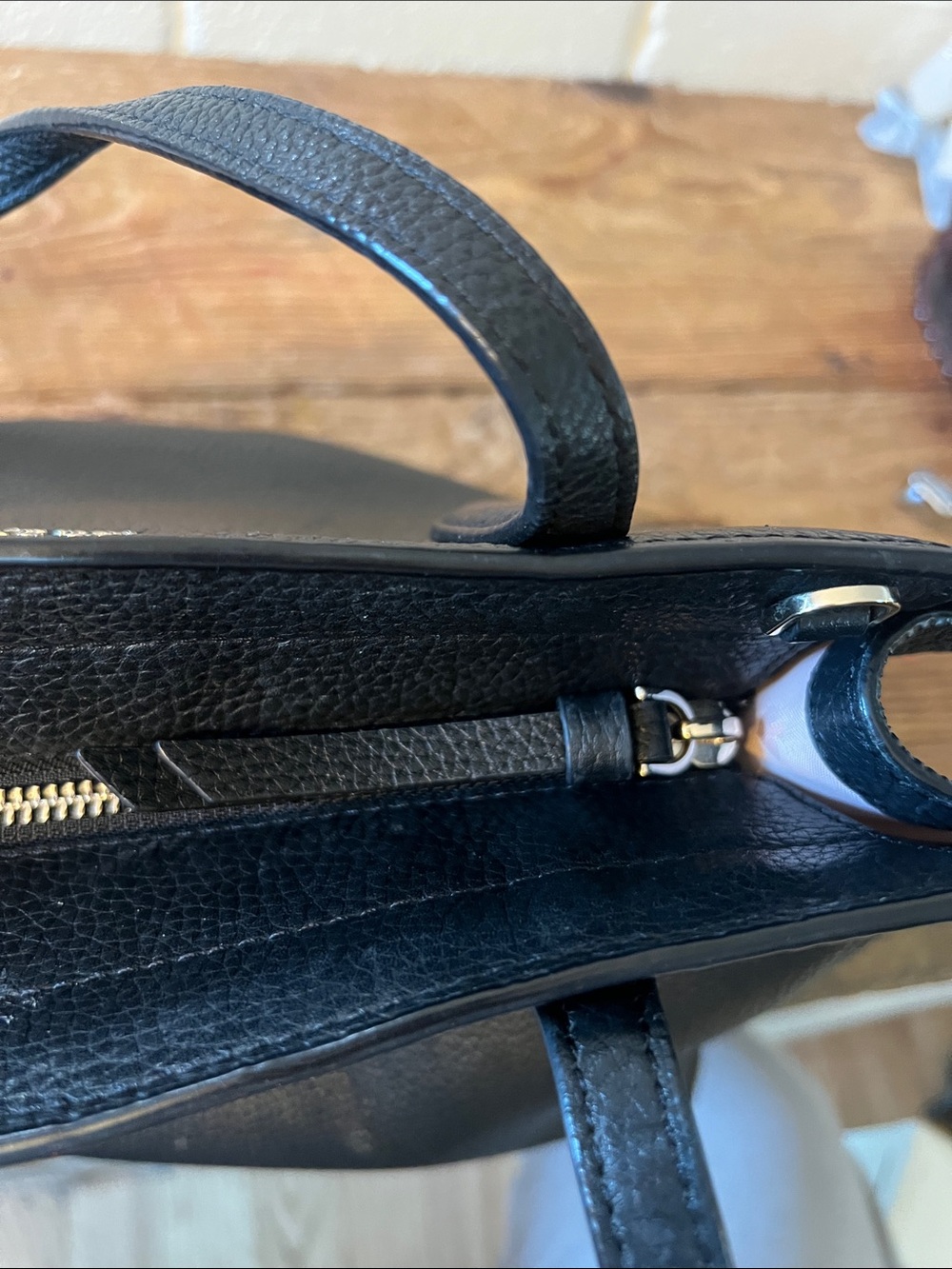 kate spade Black Pebbled Leather Tote with Tassel - Picture 10 of 12